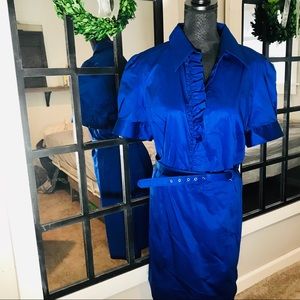Royally blue dress with belt